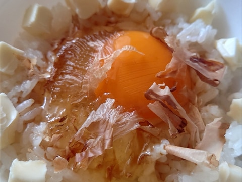 卵かけご飯クリームチーズアレンジ